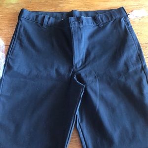 Boys black school uniform chino pants